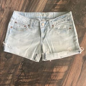 American Eagle soft light blue denim shorts